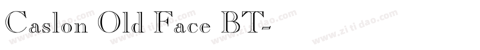 Caslon Old Face BT字体转换